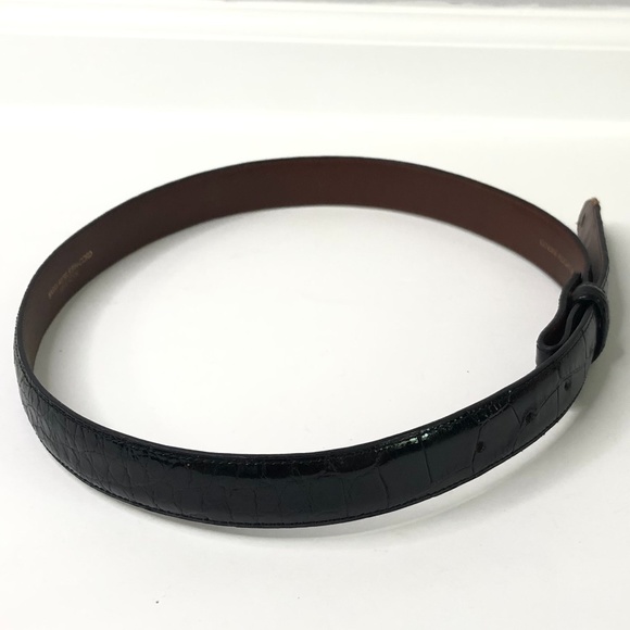 BKC Lot of 2 Black/Yellow Exotic Skin Belts Sz2 main image 6